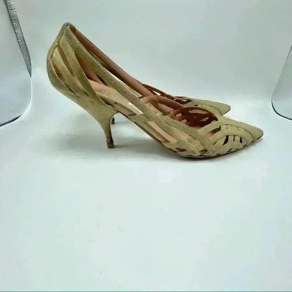 Alaia Paris made in Italy suede kitten heel pointed tor - Picture 8 of 9